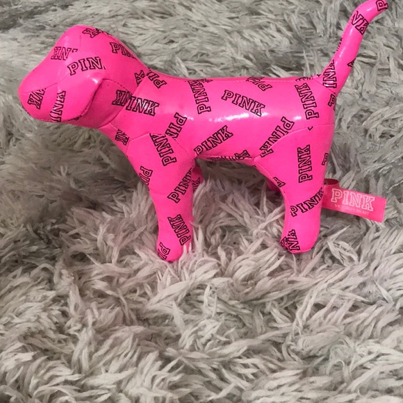 Victoria’s Secret PINK neon pink plush dog.